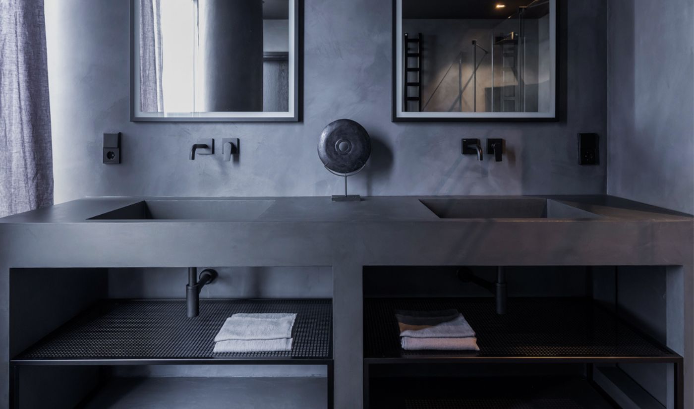 Penthouse 6-Drawer Chest in Ash Gray with Stainless Steel Accents