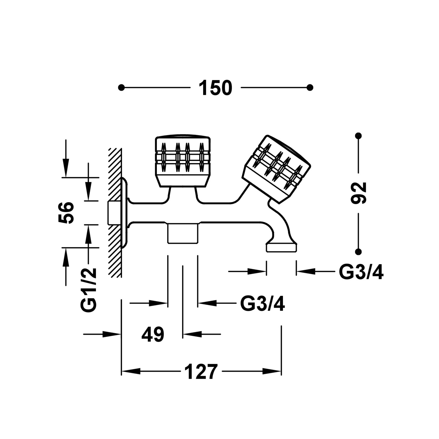Fydun Valve D'angle Vanne D'angle à Filetage Externe G1 / 2 Accessoires...