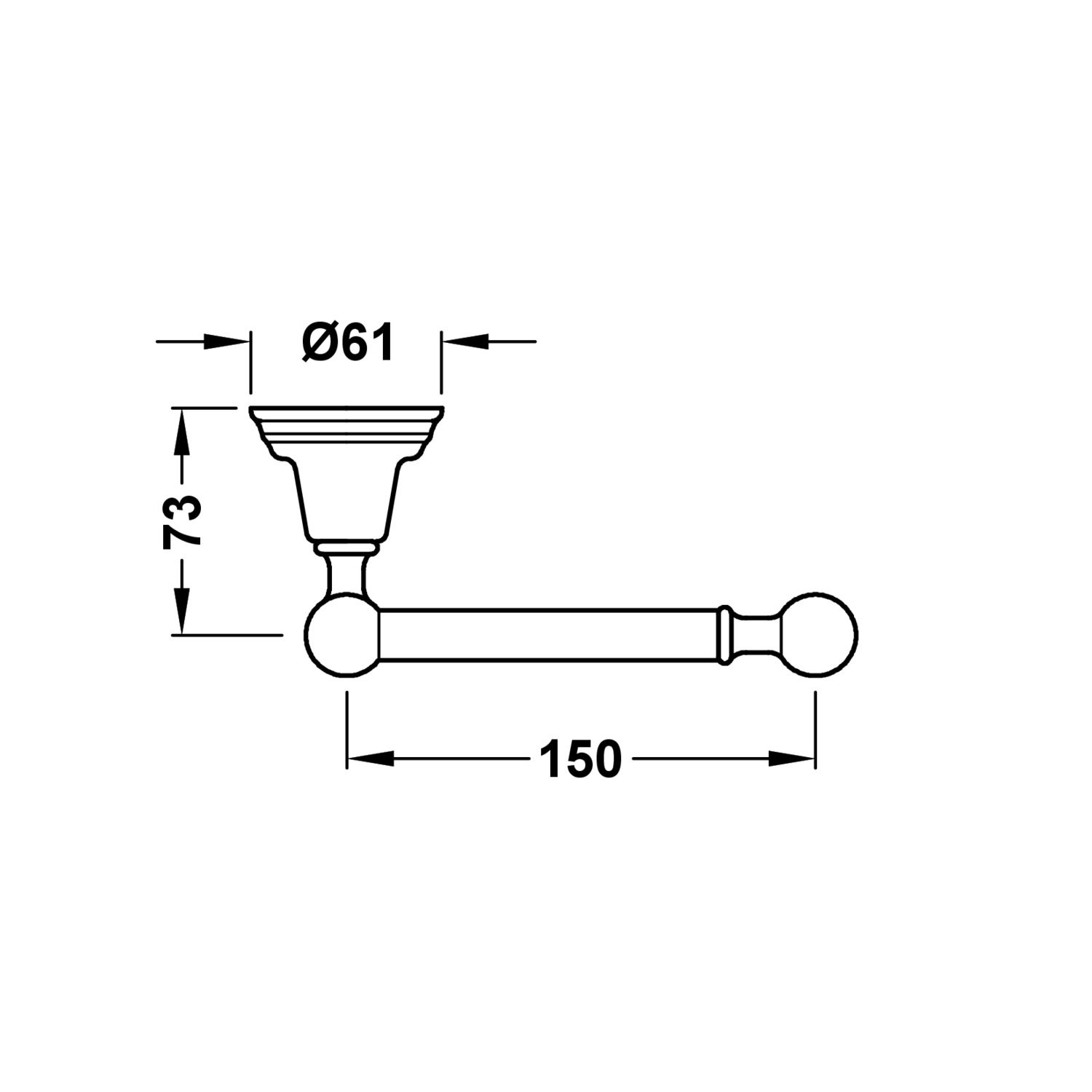 Artex Papierhalter Aus Metall Für Bad – Mit Saugnäpfen & Dübeln, Chromfarben, Für 3 Rollen (15x14x41 Cm)
