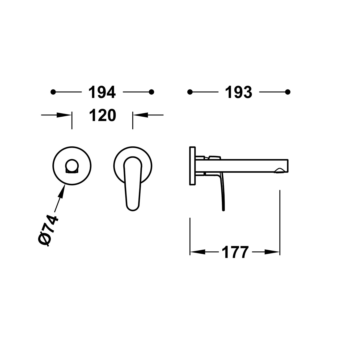 FLAT Visible part for recessed sink body-22030021