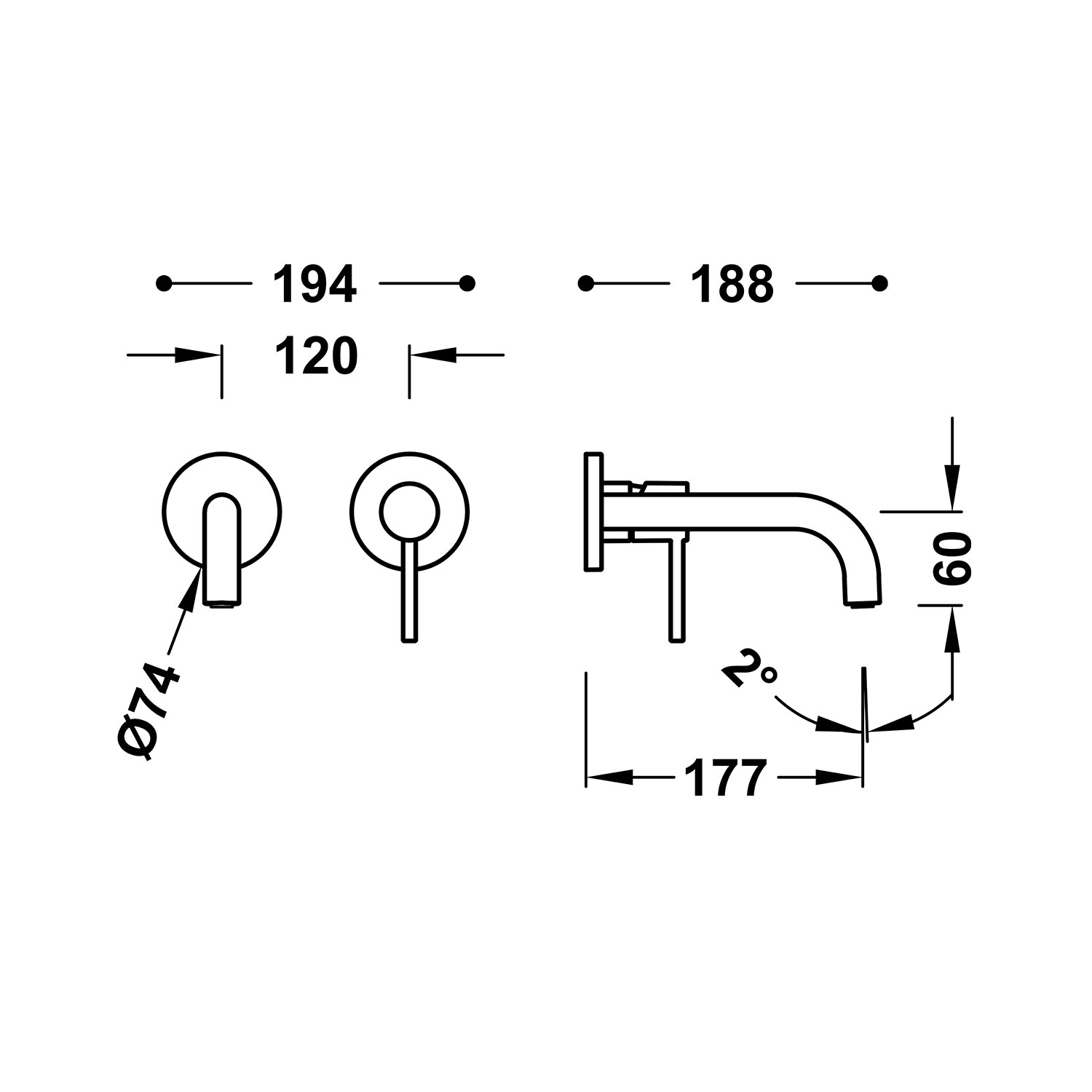 STUDY Visible part for recessed sink body-26230021