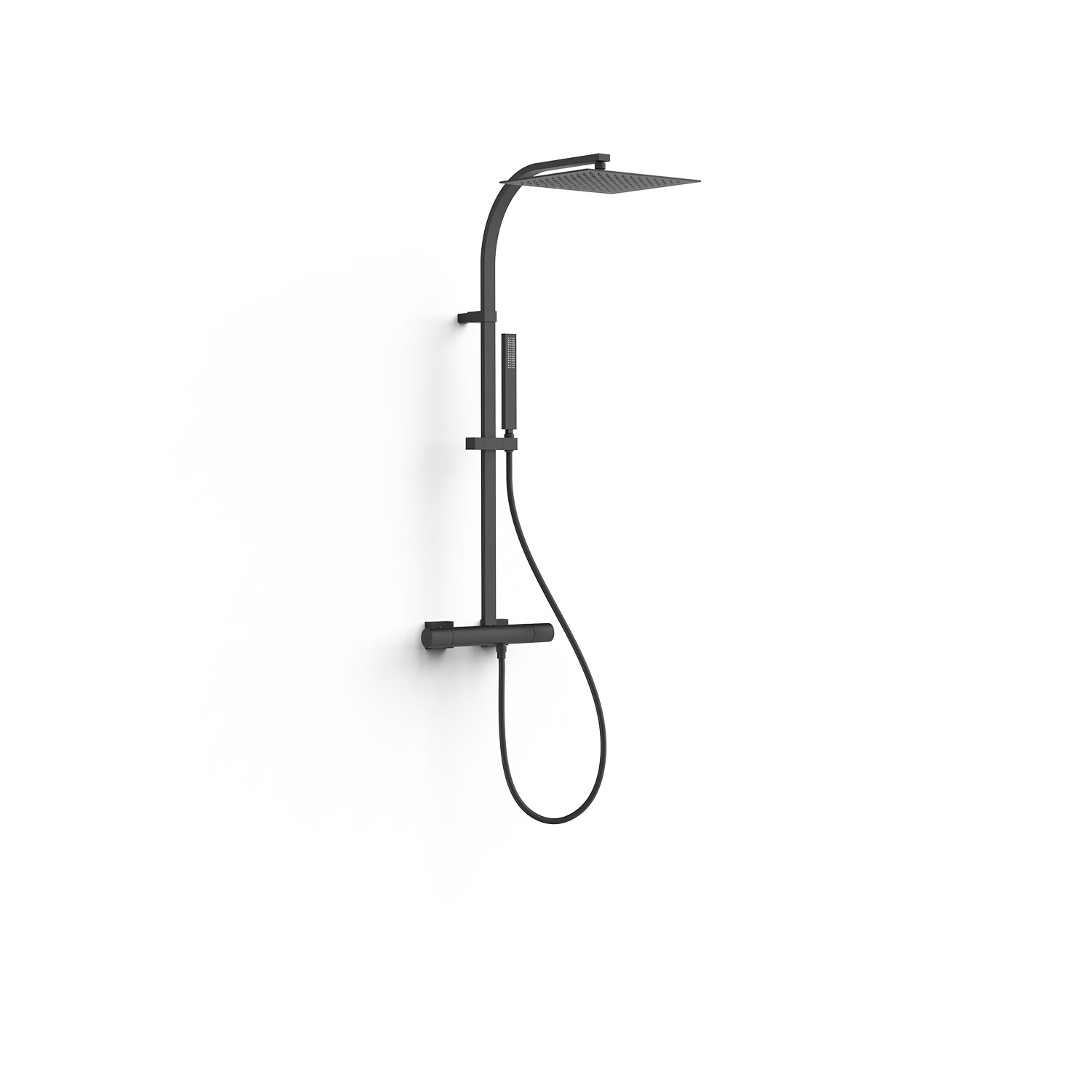 Douche à effet pluie encastrable Copper avec tête de douche de 20 cm, bras au