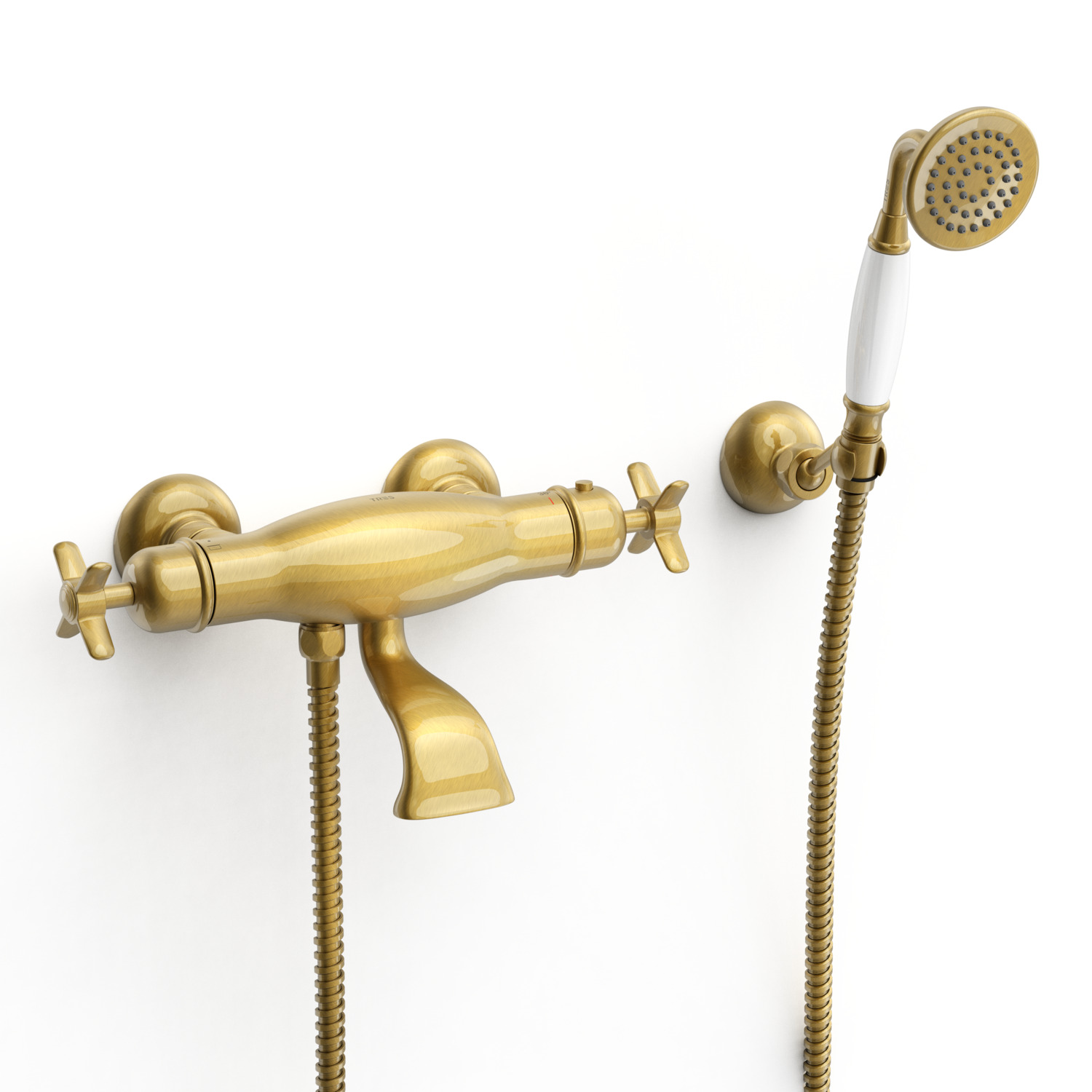 TRES-CLASIC COLOR Grifo termostático mural para bañera y ducha