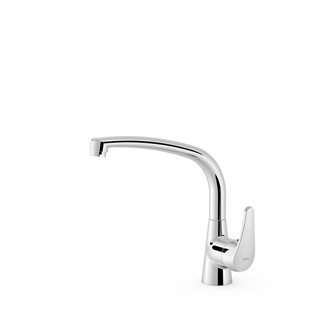 TRES BASIC Küchenarmatur – Einhebel-Wasserhahn Für Spüle Mit Flexiblen Anschlüssen